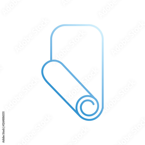 Yoga Mat vector icon stock illustration