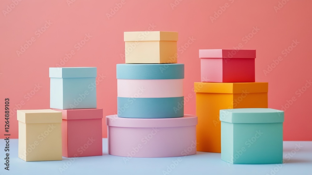 Vector set of different gift boxes. Flat design. Vector set of different gift boxes. Flat design.