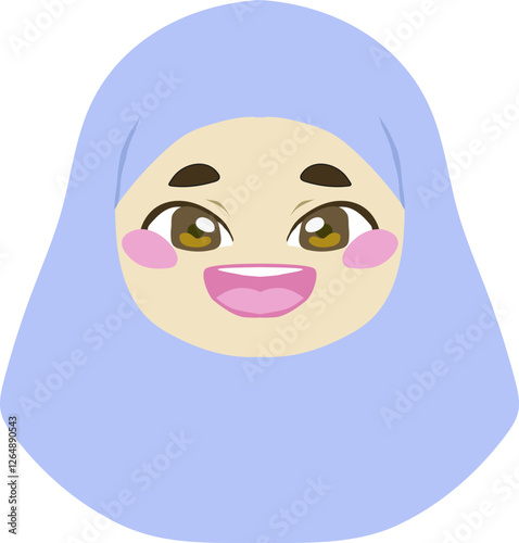 vector illustration of a muslim girl