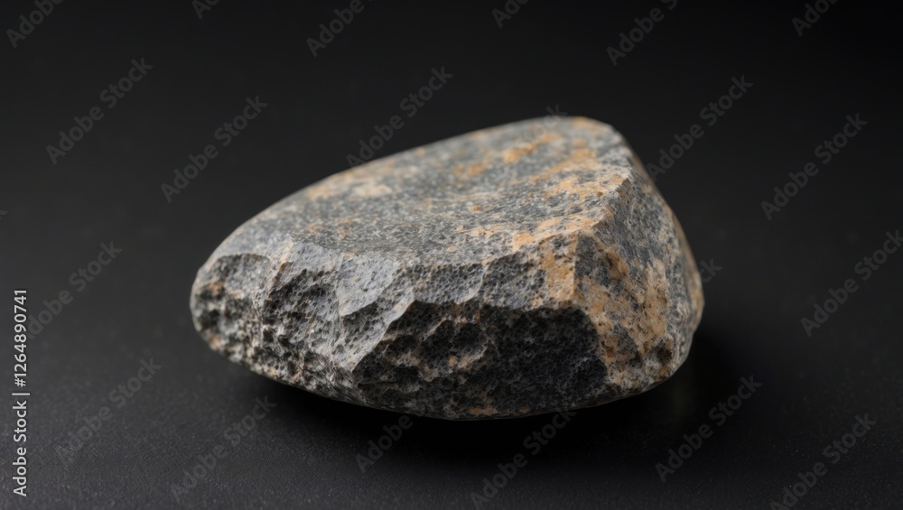 Granite rock on a dark background showcasing textured surface and natural colors with Copy Space for text placement Granite rock on a dark background showcasing textured surface and natural colors with Copy Space for text placement
