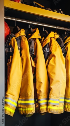 Firefighter Protective Gear Ready for Action photo