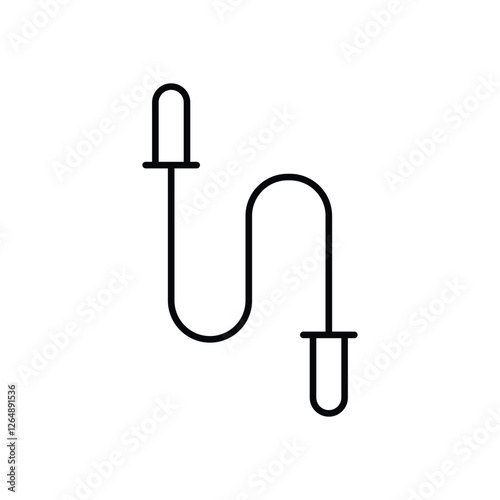 Jump Rope vector icon stock illustration