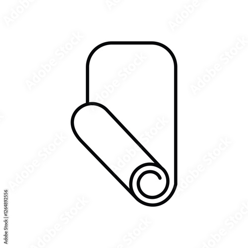 Yoga Mat vector icon stock illustration
