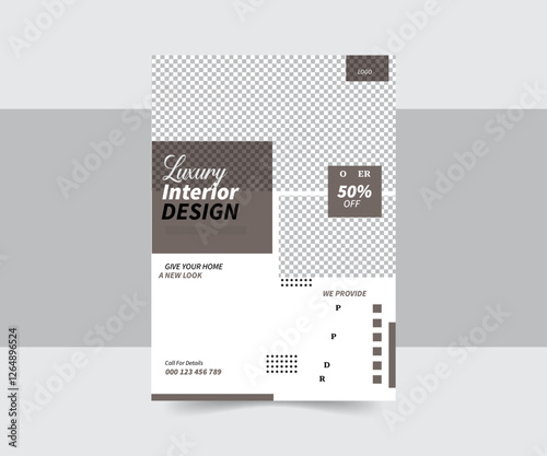 Creative Interior Flyer design set for professional branding and presentation
