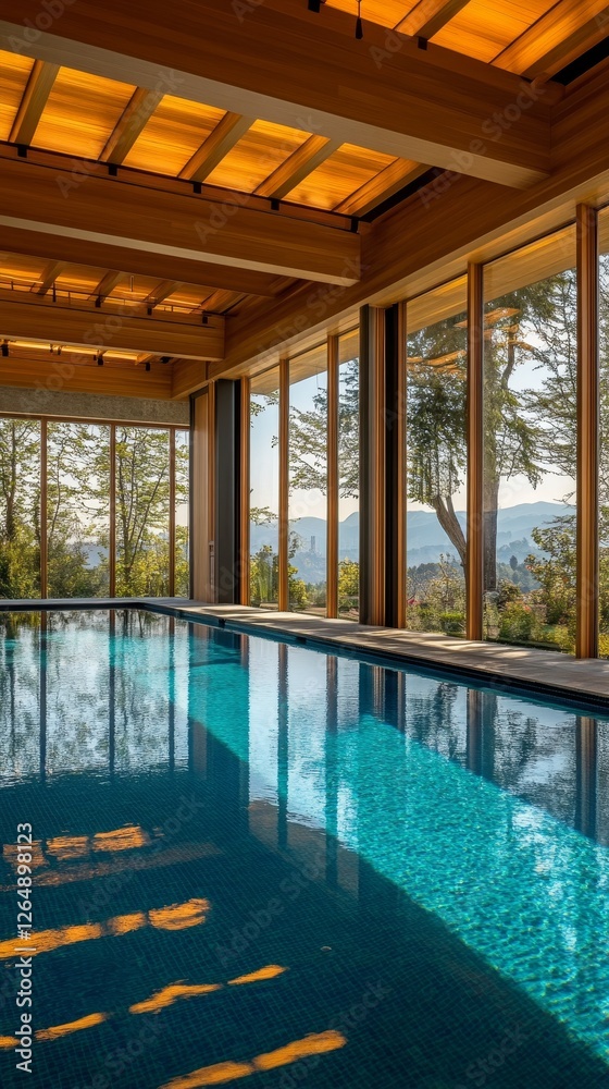 Obraz premium Modern Luxurious Pool with Panoramic Views