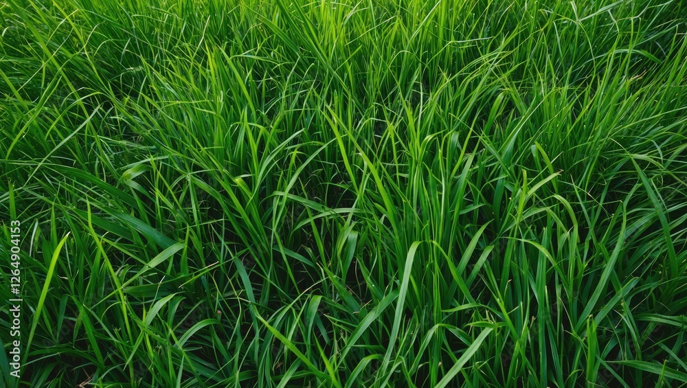 Green Grass Texture Close-Up Nature Background with Lush Vegetation and Copy Space for Text Green Grass Texture Close-Up Nature Background with Lush Vegetation and Copy Space for Text