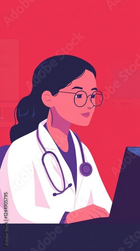 Person Videochatting With Doctor, 