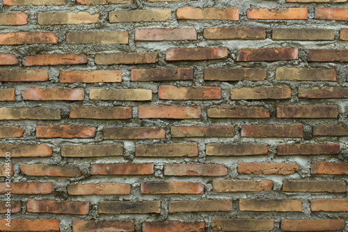 Old red brick wall background