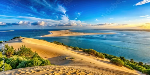Dune Pilat Cap Ferret Arcachon France High Depth of Field AI Photography