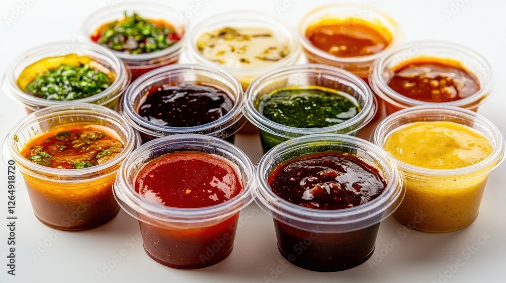 Tasty culinary offerings variety of sauces kitchen food photography bright lighting close-up flavor exploration Tasty culinary offerings variety of sauces kitchen food photography bright lighting close-up flavor exploration