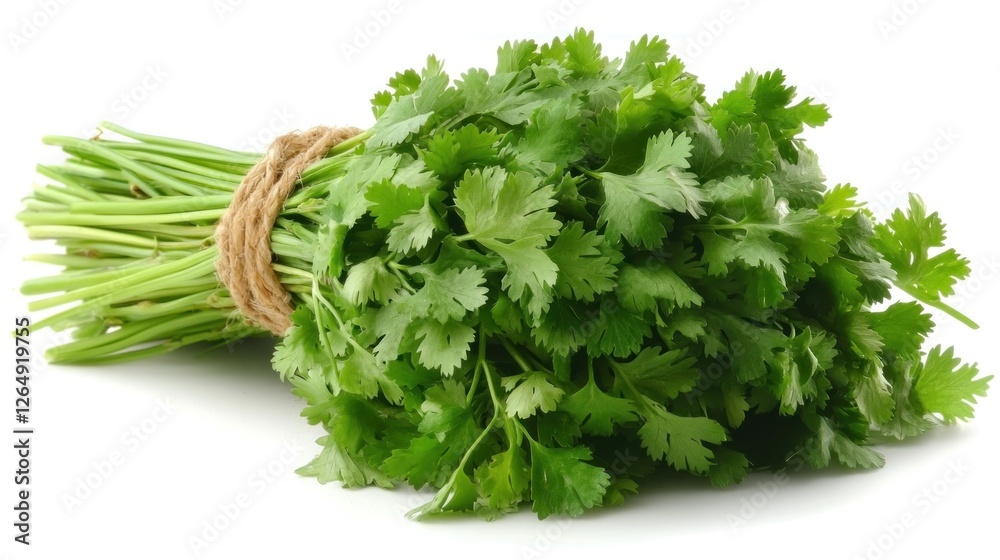 Fresh Cilantro Bunch, Green Herb, Culinary Ingredient Fresh Cilantro Bunch, Green Herb, Culinary Ingredient