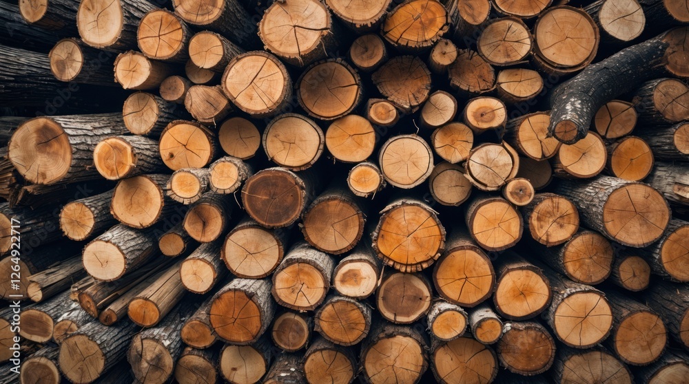 Stacked cut tree logs with distinct growth rings background, natural wood texture, horizontal composition, Copy Space. Stacked cut tree logs with distinct growth rings background, natural wood texture, horizontal composition, Copy Space.