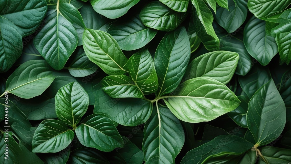 Close-up of various green leaves showing detailed textures and patterns in a natural setting with ample Copy Space for text placement Close-up of various green leaves showing detailed textures and patterns in a natural setting with ample Copy Space for text placement