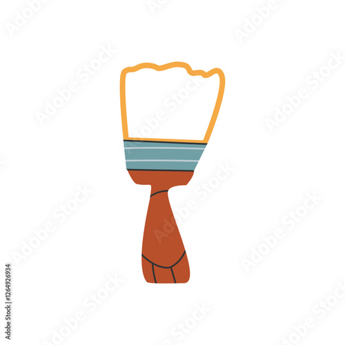 Brush for construction work. Ttendy vector illustration.