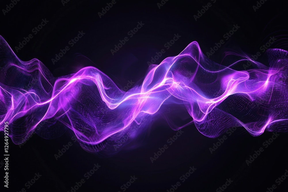 Obraz premium Abstract purple wave background design element for science, art, or technology