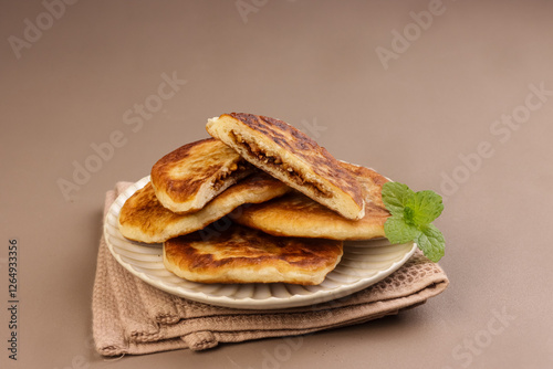 Hotteok is Korean Sweet Pancake Filled with Peanut.