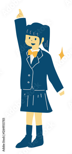 元気いっぱいのポーズを決める女性