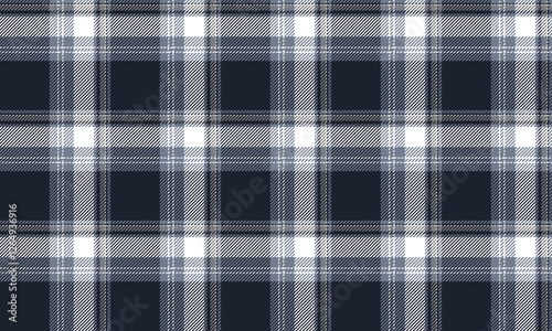 Seamless plaid pattern, navy blue, white, suitable for designing clothes, skirts and pants, giving a modern look, adding uniqueness to your style.