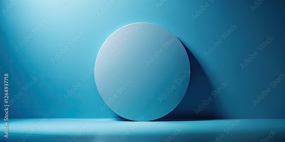 Abstract blue circle background: perfect minimalist photography and design wallpaper.