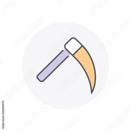 Scythe vector icon stock illustration