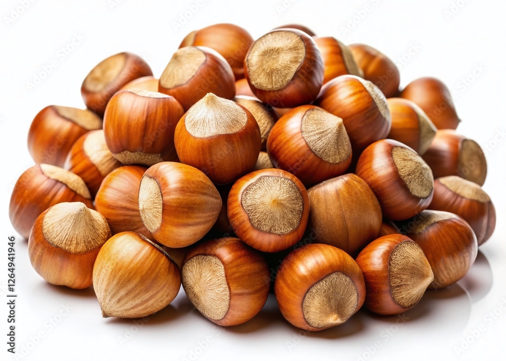 High-Resolution Hazelnuts on White Background - Perfect for Food Photography and Culinary Designs High-Resolution Hazelnuts on White Background - Perfect for Food Photography and Culinary Designs