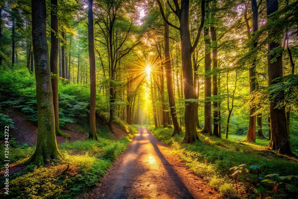 Obraz premium Forest Path - Low Light Approach