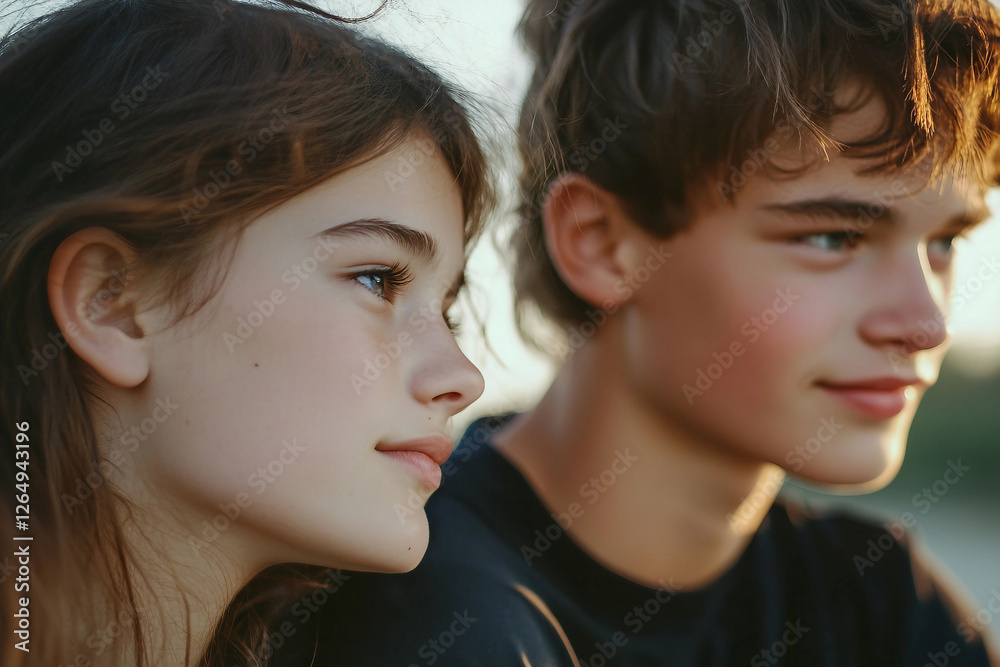 Loving Couple Sharing a Warm Moment on a First Date, Generative AI, Generative AI Loving Couple Sharing a Warm Moment on a First Date, Generative AI, Generative AI