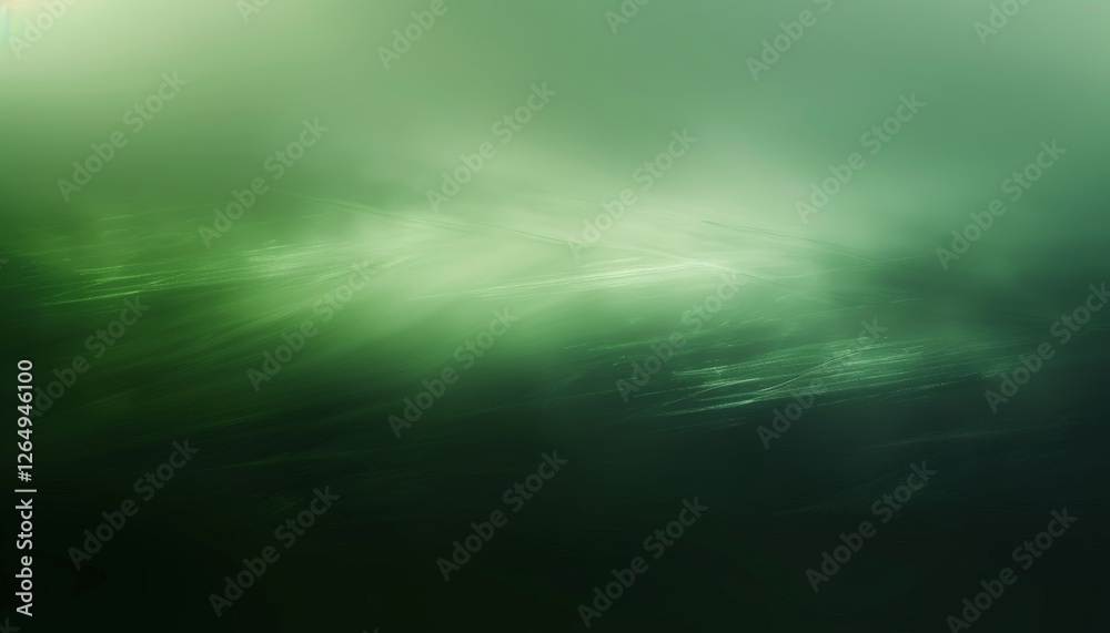 Fototapeta premium Abstract green gradient with light streaks creating mystical background image