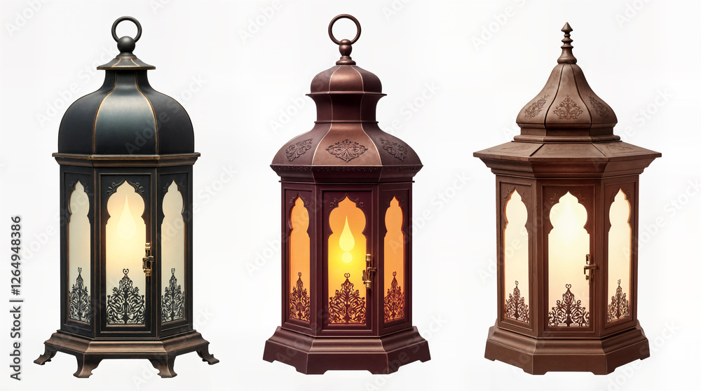 Ramadan lantern with white background, eid lantern,ramadan kareem lantern, 3 of set various ramadan lantern. Ramadan lantern with white background, eid lantern,ramadan kareem lantern, 3 of set various ramadan lantern.