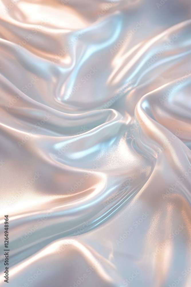 Obraz premium A tranquil Zen garden features a surreal river of shimmering silk, creating a calming atmosphere that embodies relaxation and renewal while inviting indulgent skincare experiences