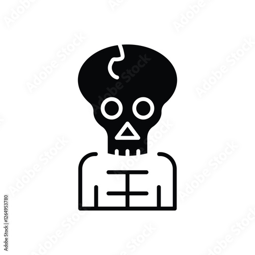 Skelton vector icon stock illustration
