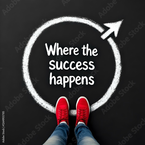 Exit from the comfort zone concept motivational text nice background