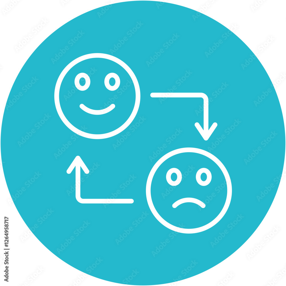 Obraz premium Emotional Rollercoaster Icon