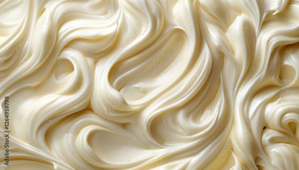 Fototapeta premium Creamy abstract swirl texture with elegant fluid waves and smooth patterns
