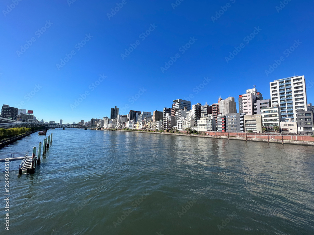 The Sumida river in Tokyo