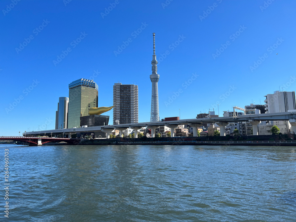 The Sumida river in Tokyo,