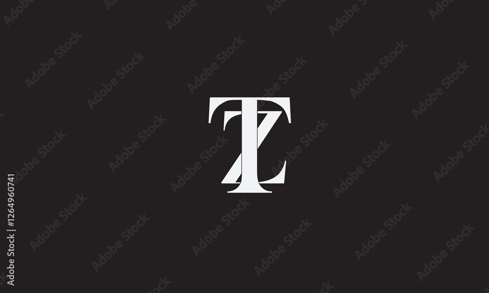 Obraz premium TZ, ZT, Z, T Abstract Letters Logo Monogram 