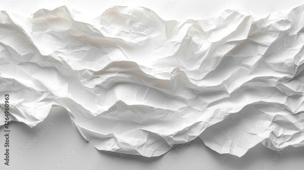 Obraz premium Abstract White Crumpled Paper Texture Background