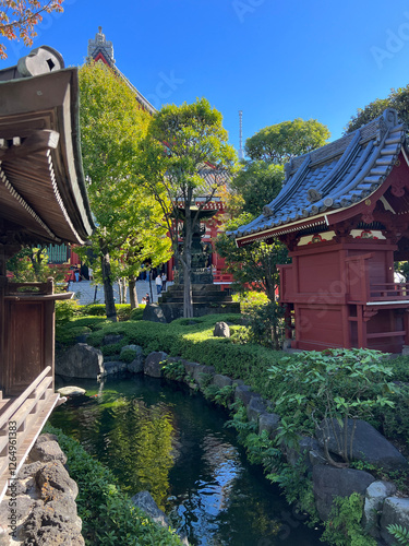 Obraz na płótnie Sensō-ji ancient Buddhist temple in Asakusa, Tokyo w salonie