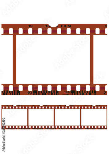 Vector illustration of photographic analog negative film
