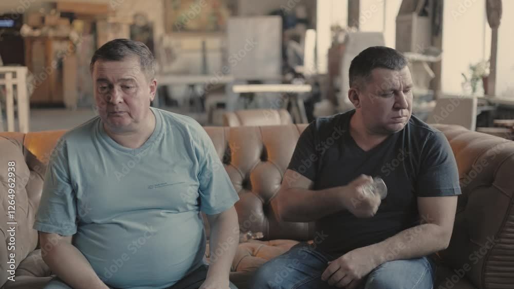 Two alcoholics, hangover, stress, hallucinations. Two alcoholics, hangover, stress, hallucinations.