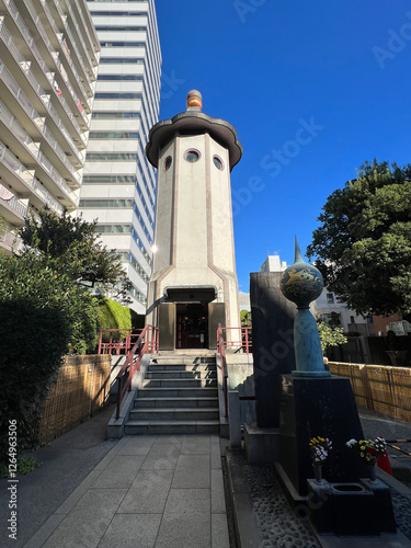 Obraz na płótnie Eko-in Temple in Tokyo w salonie