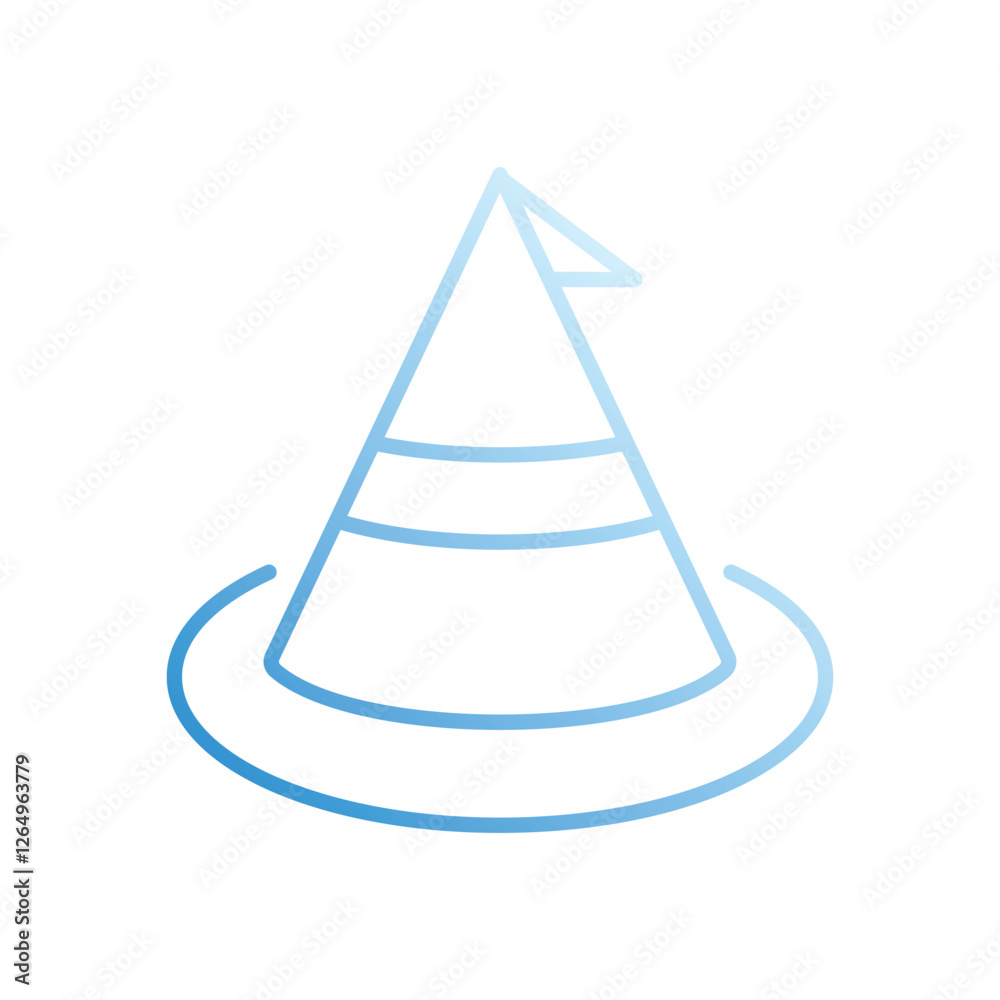 Witch Hat vector icon stock illustration Witch Hat vector icon stock illustration