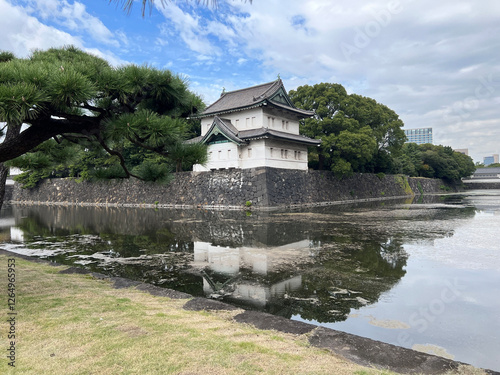 Obraz na płótnie The Imperial Palace in Tokyo w salonie