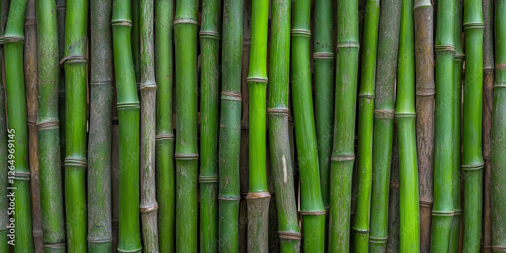 Vertical Arrangement of Green Bamboo Stalks Vertical Arrangement of Green Bamboo Stalks