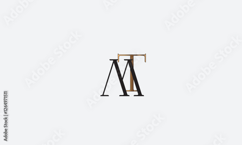 MT , TM , M , T Abstract Letters Logo Monogram	