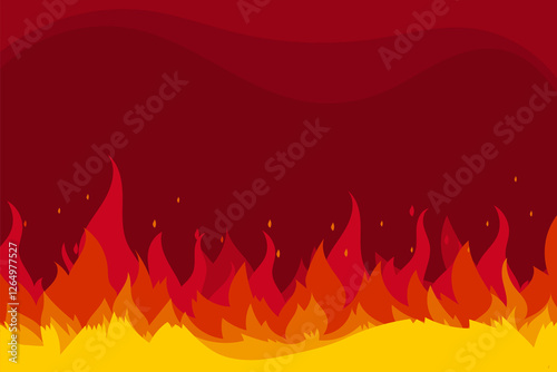 Flat background with flames wavy shapes 02