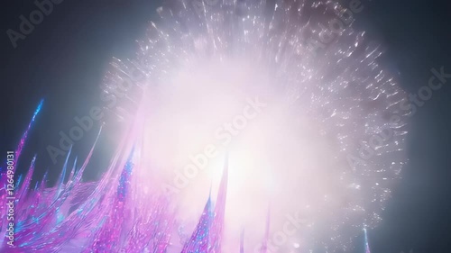 Abstract Digital Art with Neon Colors