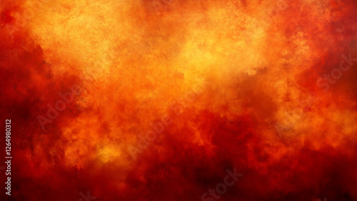 Vibrant and intense backdrop featuring warm tones of orange and red with a subtle cloud texture. Perfect for adding depth, contrast, and movement to digital art and graphic design projects.
