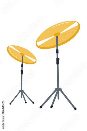 Musical instruments on tripods designed for performances and events